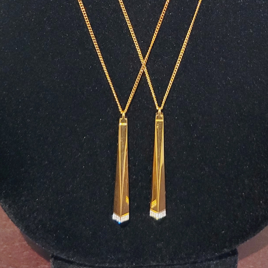 Vita Fede 24k Rose Yellow Gold-Plated Necklace Accented By Clear Crystals New 110$